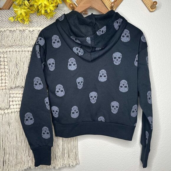 Cozie Black Skull Print Hoodie - Picture 2 of 5